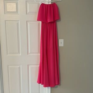 Hot pink strapless Vici dress, NWOT, size small.